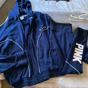 Blue PINK athletic set.